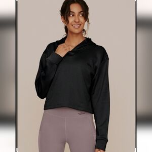 Gymshark Black Cropped Relaxed Hoodie